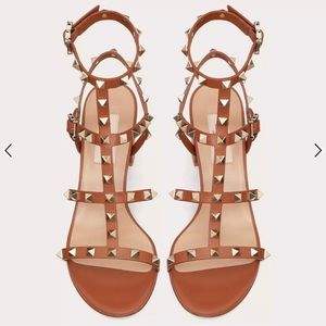 Valentino Garavani Rockstud calfskin leather Sandals